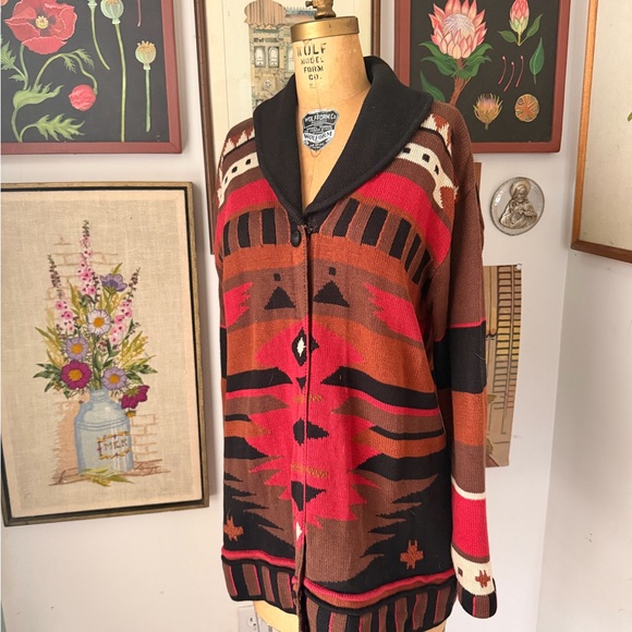 Storybook Knits Southwestern Patterned Cardigan - Picture 2 of 9